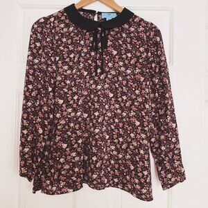 Cece Floral Collar Blouse - SOLD